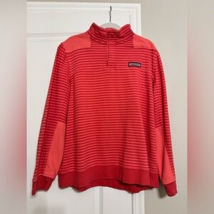 Vineyard Vines Coral Striped Sweater